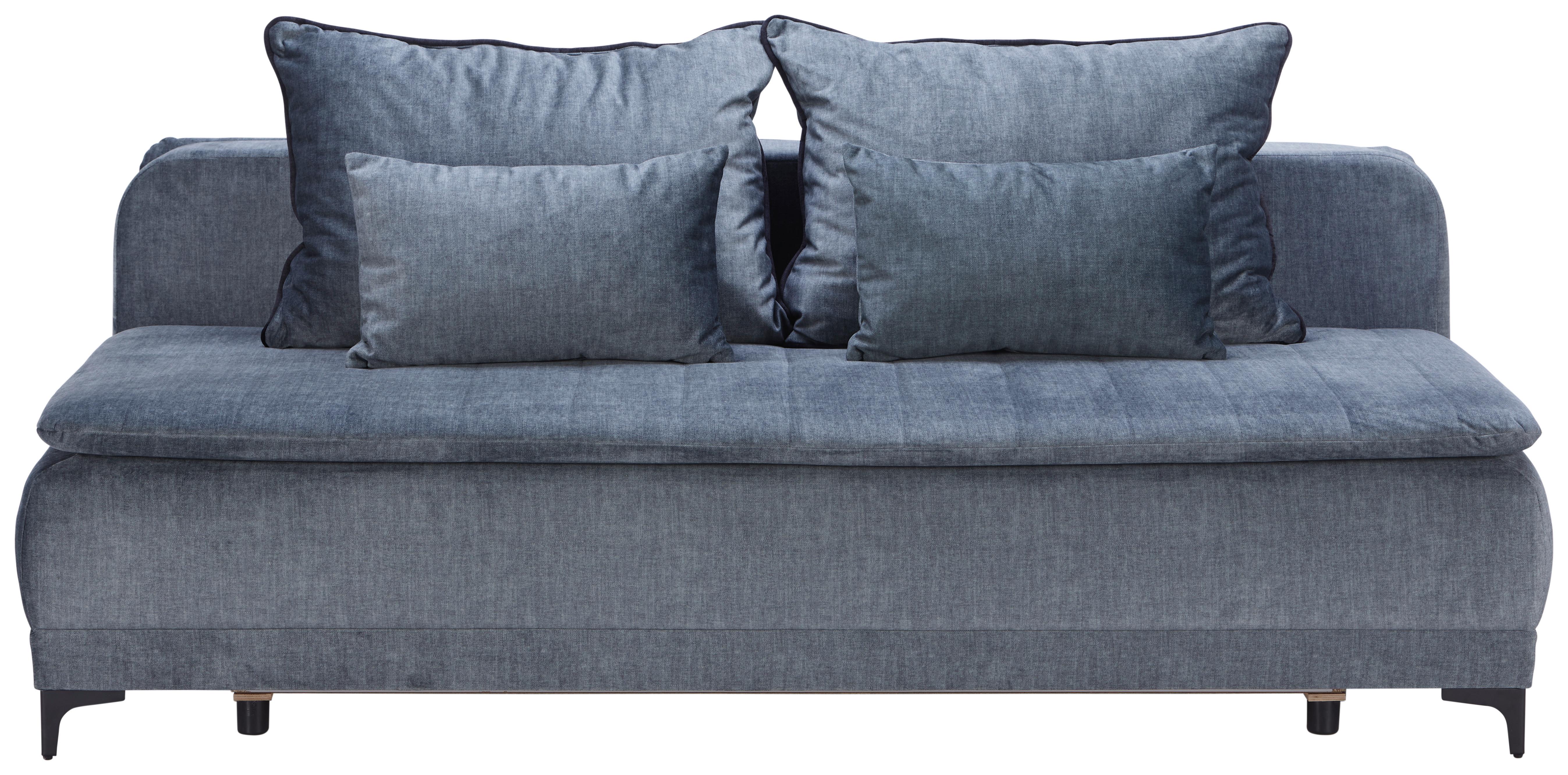 Boxspringsofa Tom - Anthrazit/Schwarz, MODERN, Textil (206/96/96cm) - Ondega