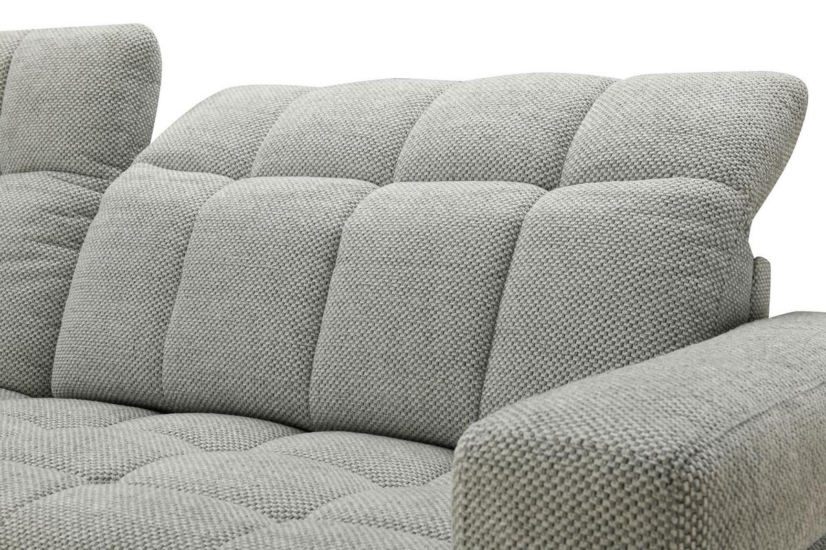 Ecksofa Milano Microfaser Hellgrau, B: 178 Cm - Hellgrau/Schwarz, MODERN, Holz/Textil (178/256cm) - Luca Bessoni