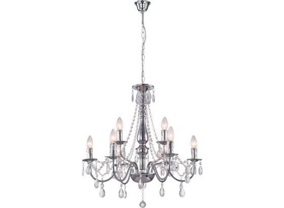 Hängeleuchte Bronja - Chromfarben/Klar, KONVENTIONELL, Kunststoff/Metall (63/153cm) - Luca Bessoni Hängeleuchte Bronja - Chromfarben/Klar, KONVENTIONELL, Kunststoff/Metall (63/153cm) - Luca Bessoni