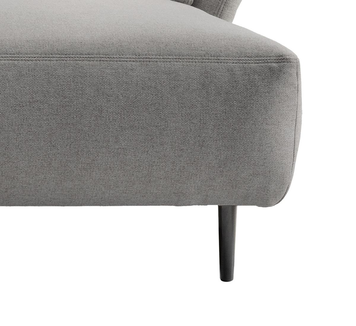 Ecksofa Piatelli Grau S: 269x172 cm - Schwarz/Grau, MODERN, Textil (269/172cm) - MID.YOU