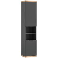 Hochschrank Nuaro Anthrazit B: 35cm - Anthrazit, Basics, Holzwerkstoff (35/160/31cm) - MID.YOU