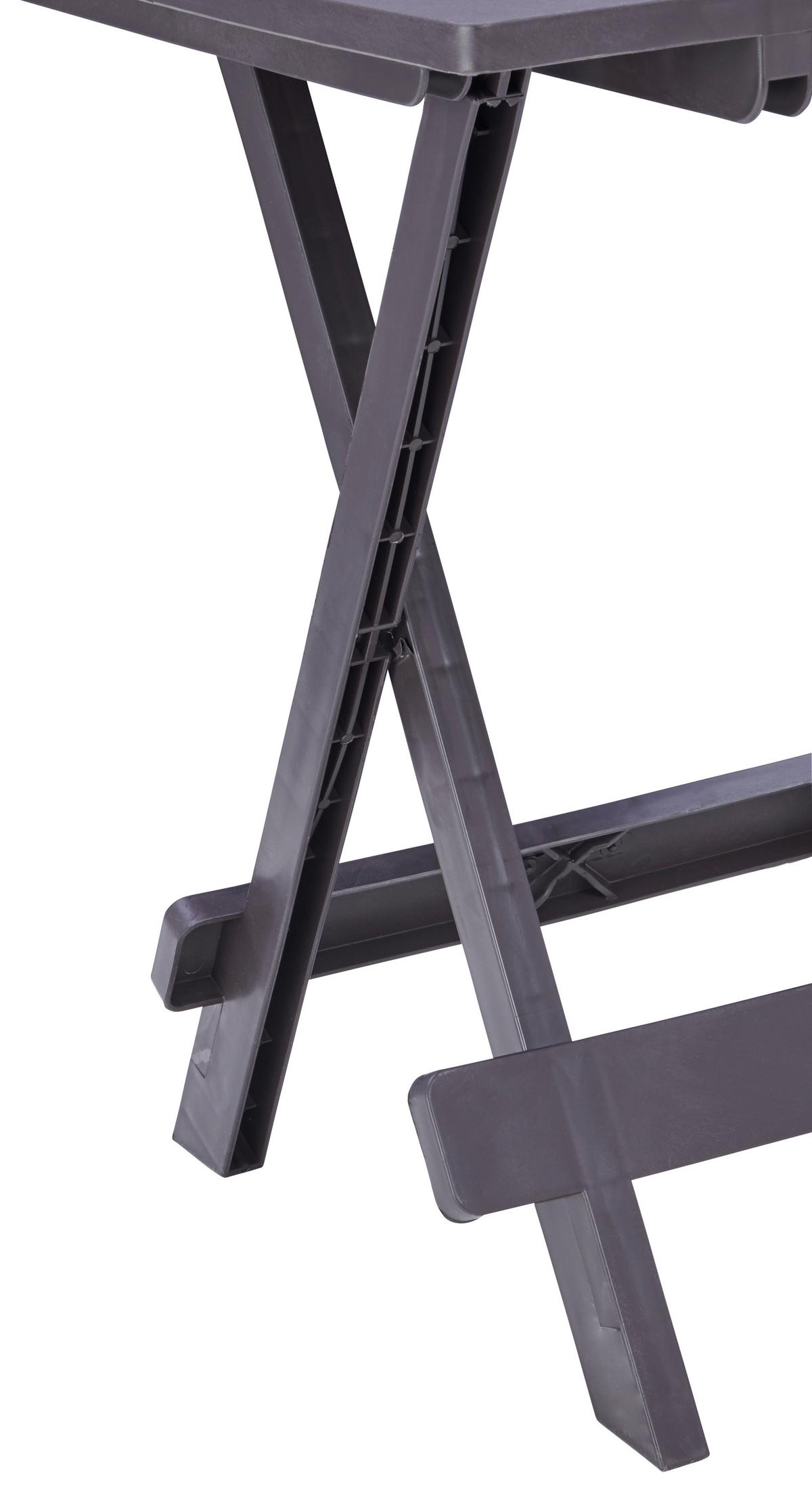 Beistelltisch Klappbar Adige Mokkafarben - Braun, MODERN, Kunststoff (44/50/44cm)