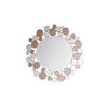 Wandspiegel Bubble Rund 80 Cm Metallrahmen Rosa/silberfarben - Silberfarben/Rosa, Basics, Glas/Metall (80/80/3cm) - Kayoom