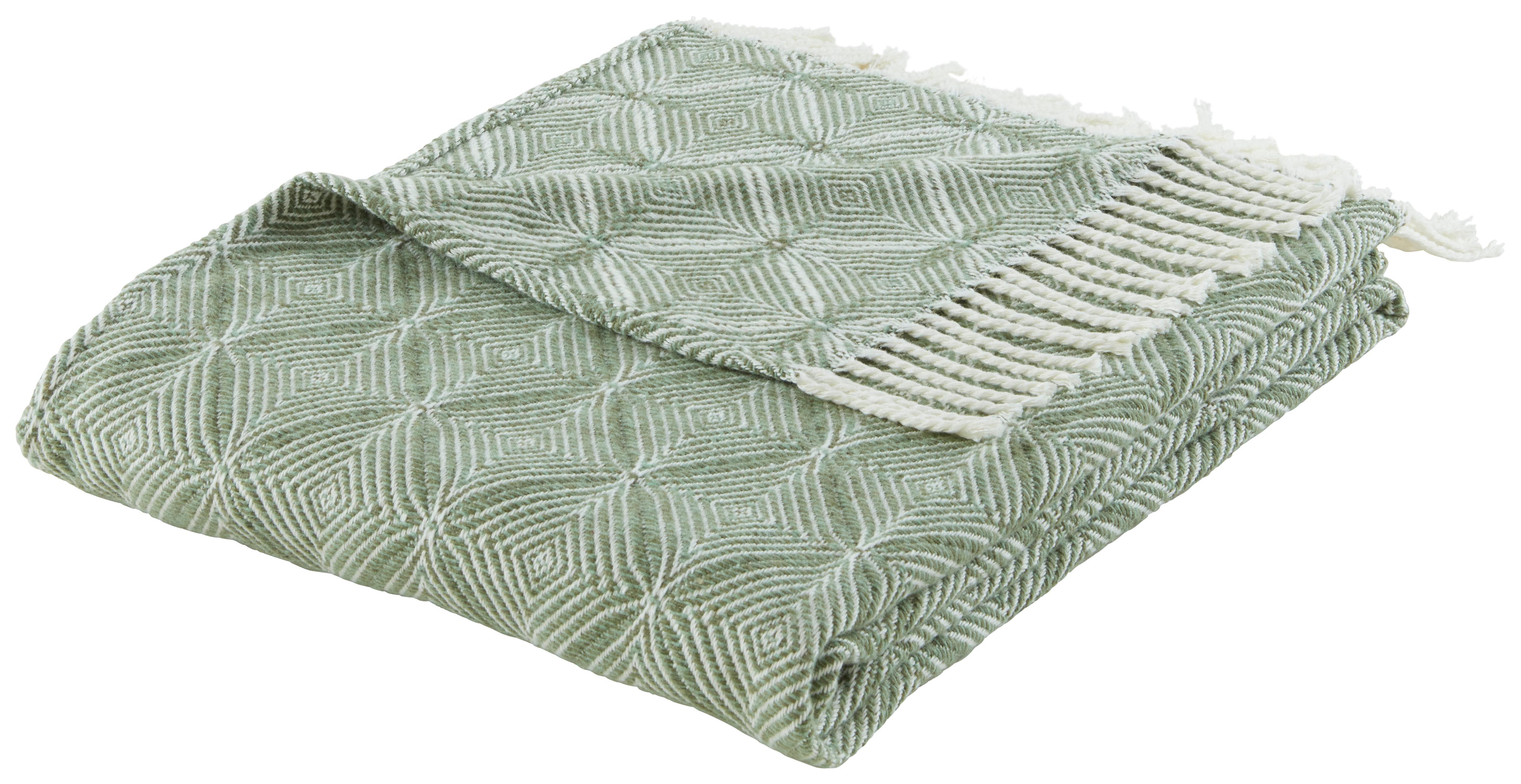 Deka Samira, 130/170cm, Zelená - olivově zelená, Lifestyle, textil (130/170cm) - Modern Living