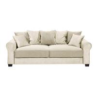 3-sitzer-sofa Aurelia Lux.3dl - Creme/Schwarz, Design, Holzwerkstoff/Textil (247/95/115cm) - MID.YOU