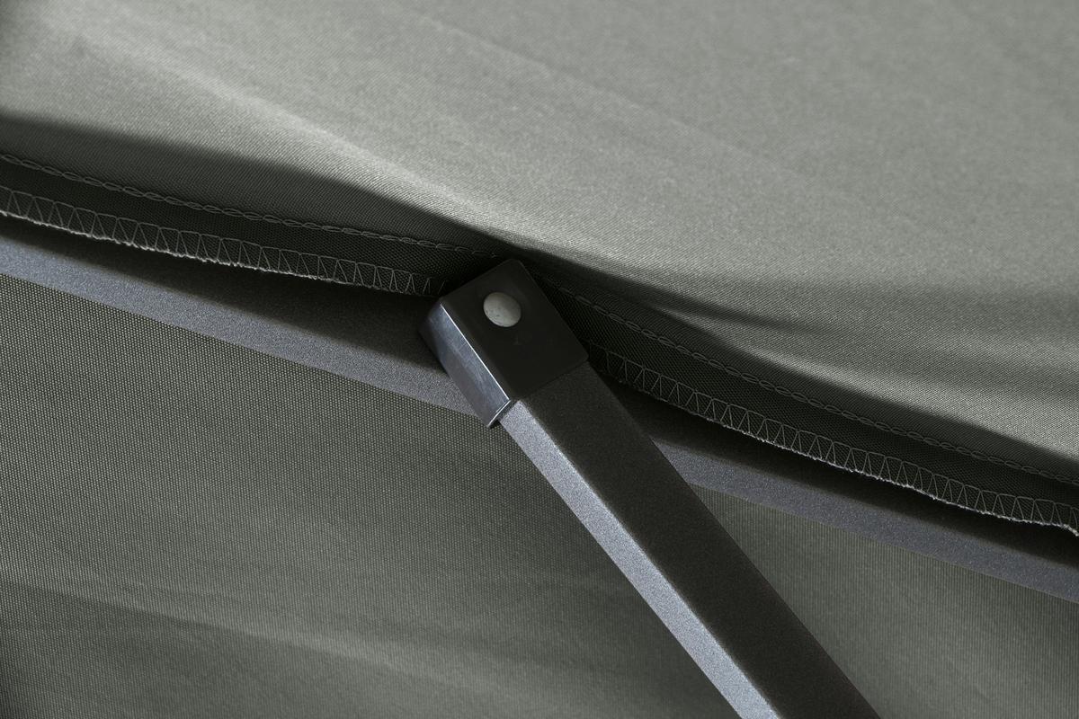 Sonnenschirm BxHxT 300x256x200 cm Anthrazit/Olivgrün - Anthrazit/Olivgrün, KONVENTIONELL, Textil/Metall (300/200cm) - Siena Garden