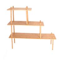 Wandregal Mit Übertopf Bambus Pflanzenregal Py203 - Hellbraun, LIFESTYLE, Holz (117/30/106,2cm)