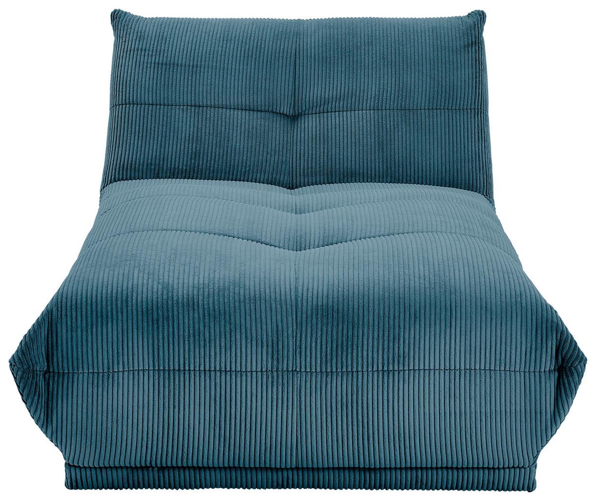 Modul Sofa Giselle Ottomane B: 105 Cm Cord Petrol - Petrol, Trend, Textil (105/80/185cm) - Livetastic
