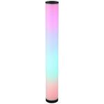 LED-Stehlampe Demi dimmbar, Schwarz/Weiß mit Farbwechsler - Transparent/Schwarz, MODERN, Kunststoff (13/104cm) - Luca Bessoni