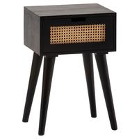 Nachtkästchen Schwarz, B: 40 Cm - Schwarz/Braun, LIFESTYLE, Holz (40/60/30cm) - MID.YOU