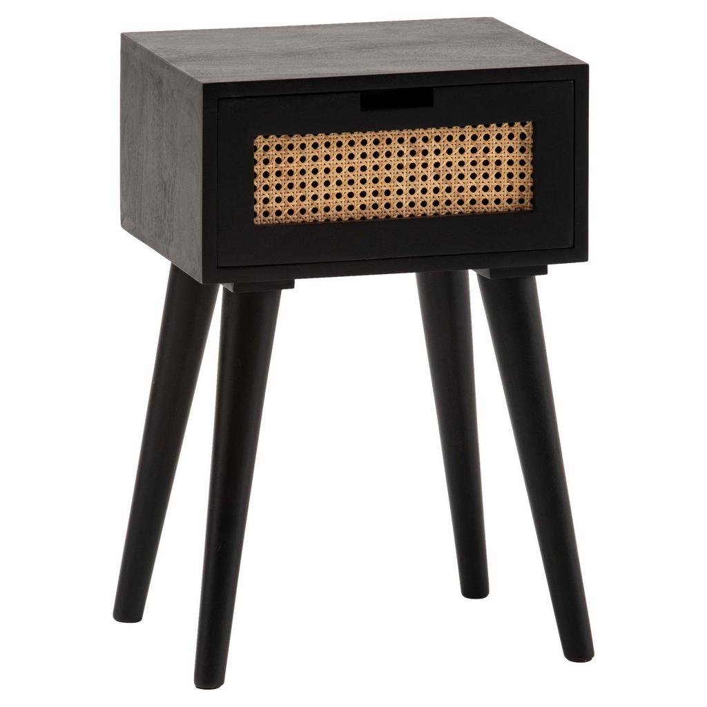 Nachtkästchen Schwarz, B: 40 cm