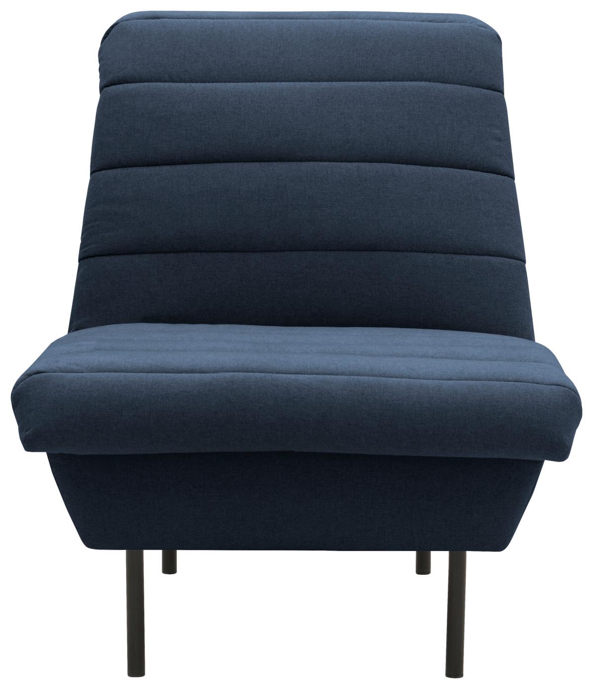 Sessel Looks Ix - Blau/Schwarz, Design, Textil (72/92/103cm) - LOOKS by W.Joop