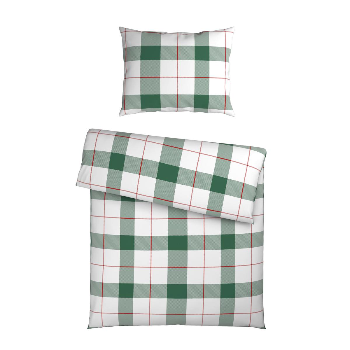 POSTEĽNÁ BIELIZEŇ KAROLIN - biela/zelená, Konventionell, textil (140/200cm) - Mömax