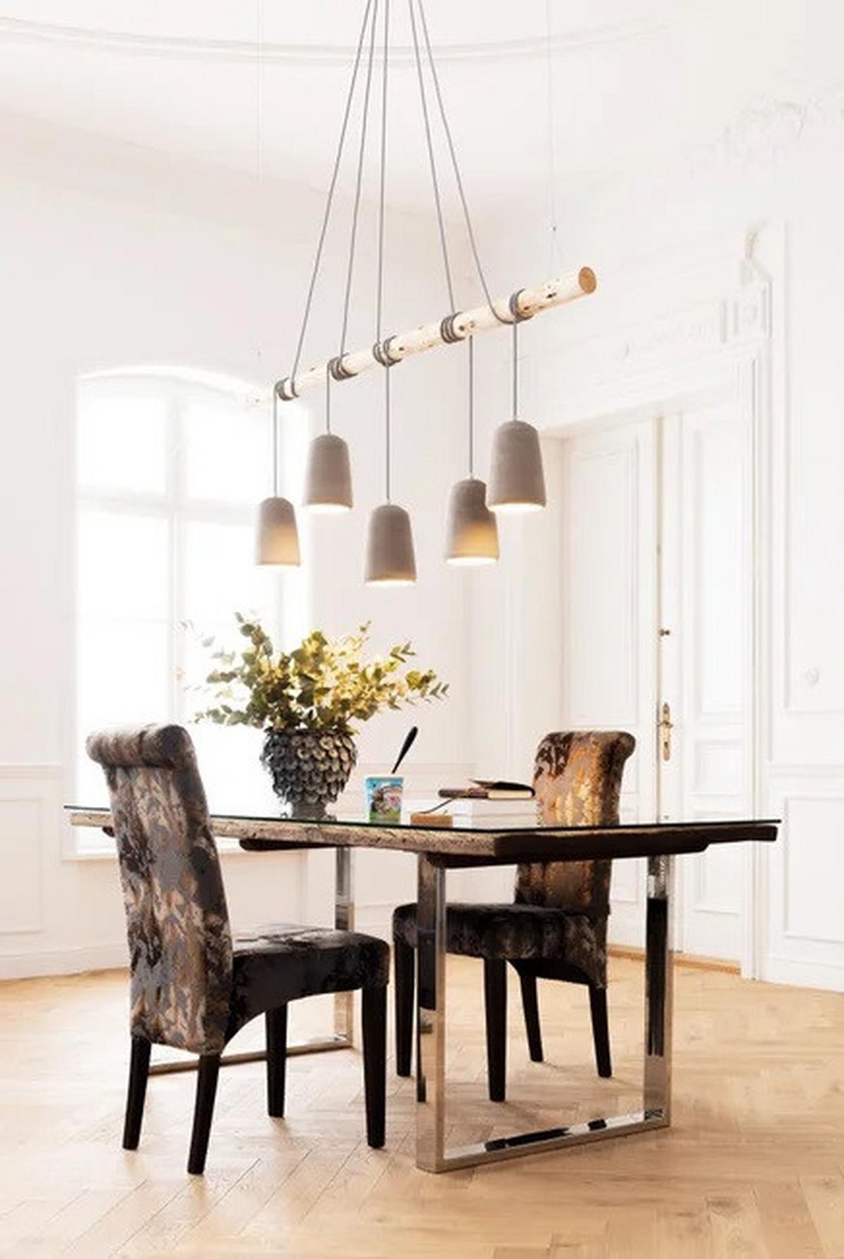 Esstisch Rustico Braun/silberfarben B: 90 Cm - Edelstahlfarben/Silberfarben, Trend, Glas/Holz (200/90/76cm) - Kare-Design