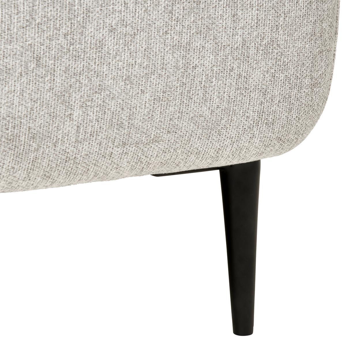 Schlafsofa Bobbio Grau B: 204cm - Schwarz/Grau, MODERN, Textil (204/90/95cm) - MID.YOU