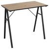 Písací stôl NIZZA - čierna/dub artisan, Modern, kov/kompozitné drevo (80/74/50cm)