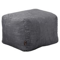 Sitzsack Cubi Cord grau, Indoor, B: 60cm - Grau, Basics, Textil (60/40/50cm)