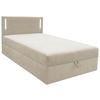 Boxbett Mit Bettkasten 120x200 Cm Beige Carlos - Beige/Schwarz, Basics, Holzwerkstoff/Textil (121/110/210cm) - Livetastic