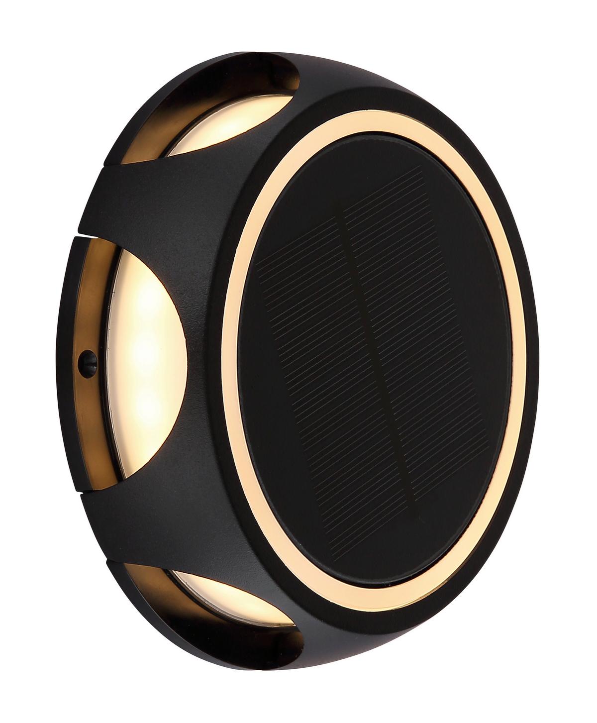 Solarleuchte 3000k, 10-60lm - Opal/Schwarz, Design, Kunststoff/Metall (14/3,6cm) - Globo