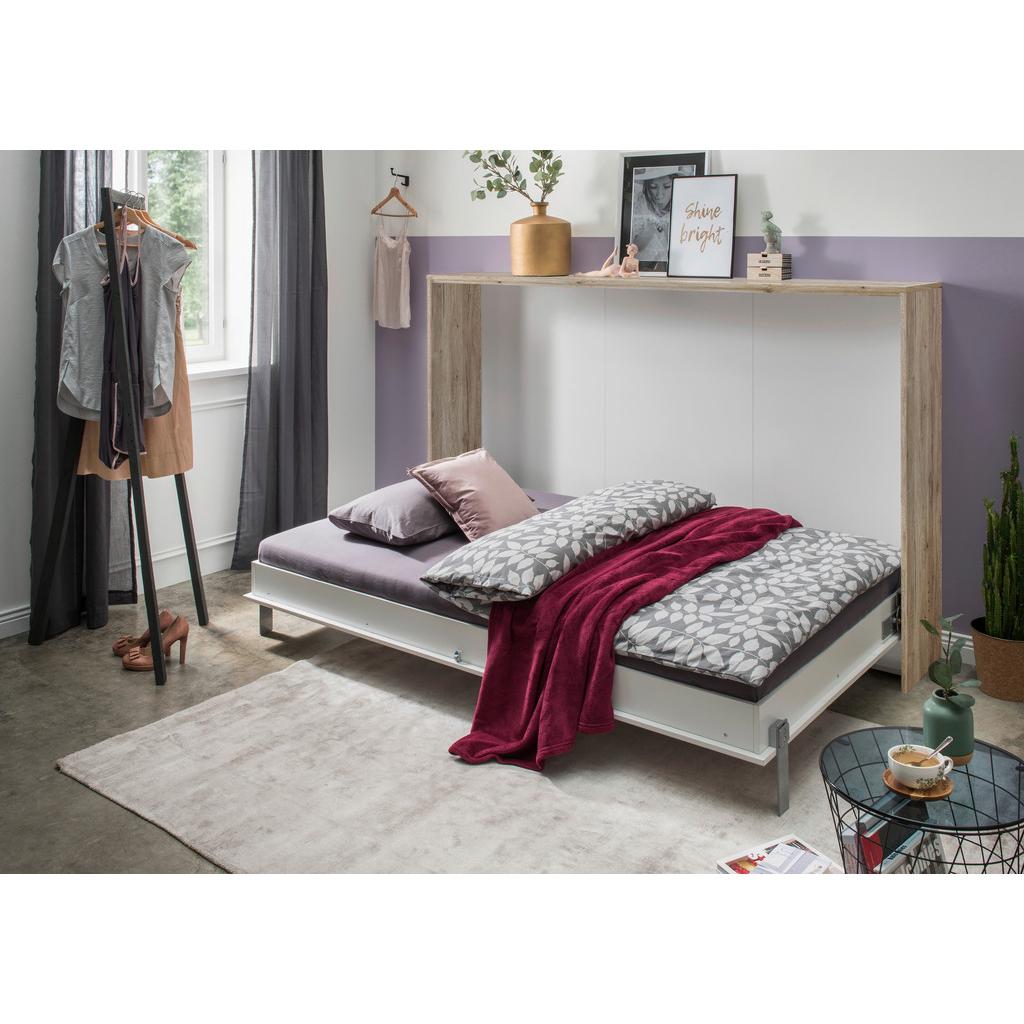 Schrankbett Mit Lattenrost 90x200cm Juist, Weiß