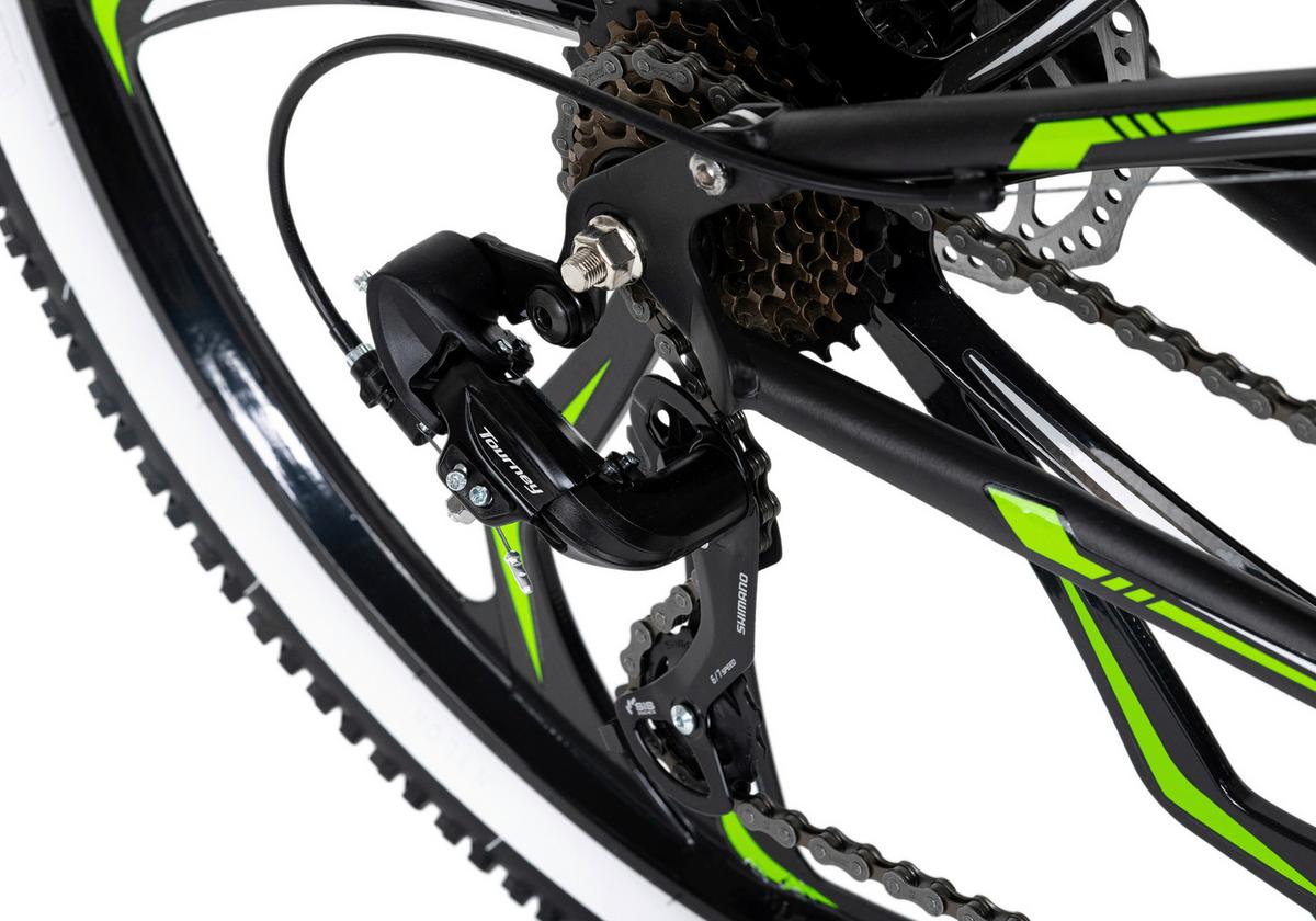 Mountainbike Fully 27,5 Zoll Scrawler 21 Gänge - Schwarz/Grün, Basics, Metall - KS Cycling