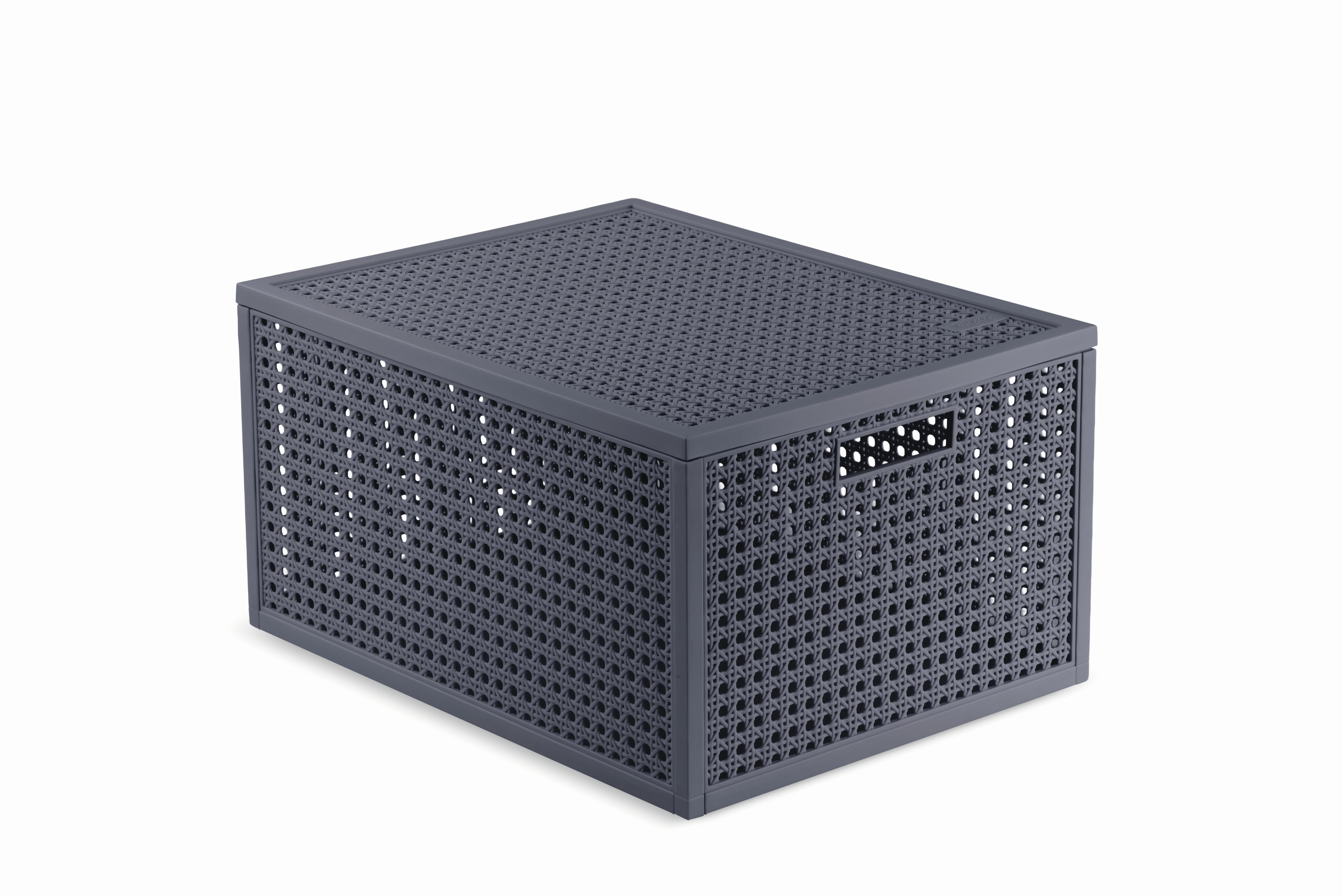 Úložný  košík KAYA 20 L - sivomodrá, Basics, plast (37.6/20.7/30cm) - Curver