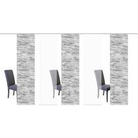 Flächenvorhang 5er Set Wallis - Anthrazit, Design, Textil (60/245cm) - Schmidt W. Gmbh