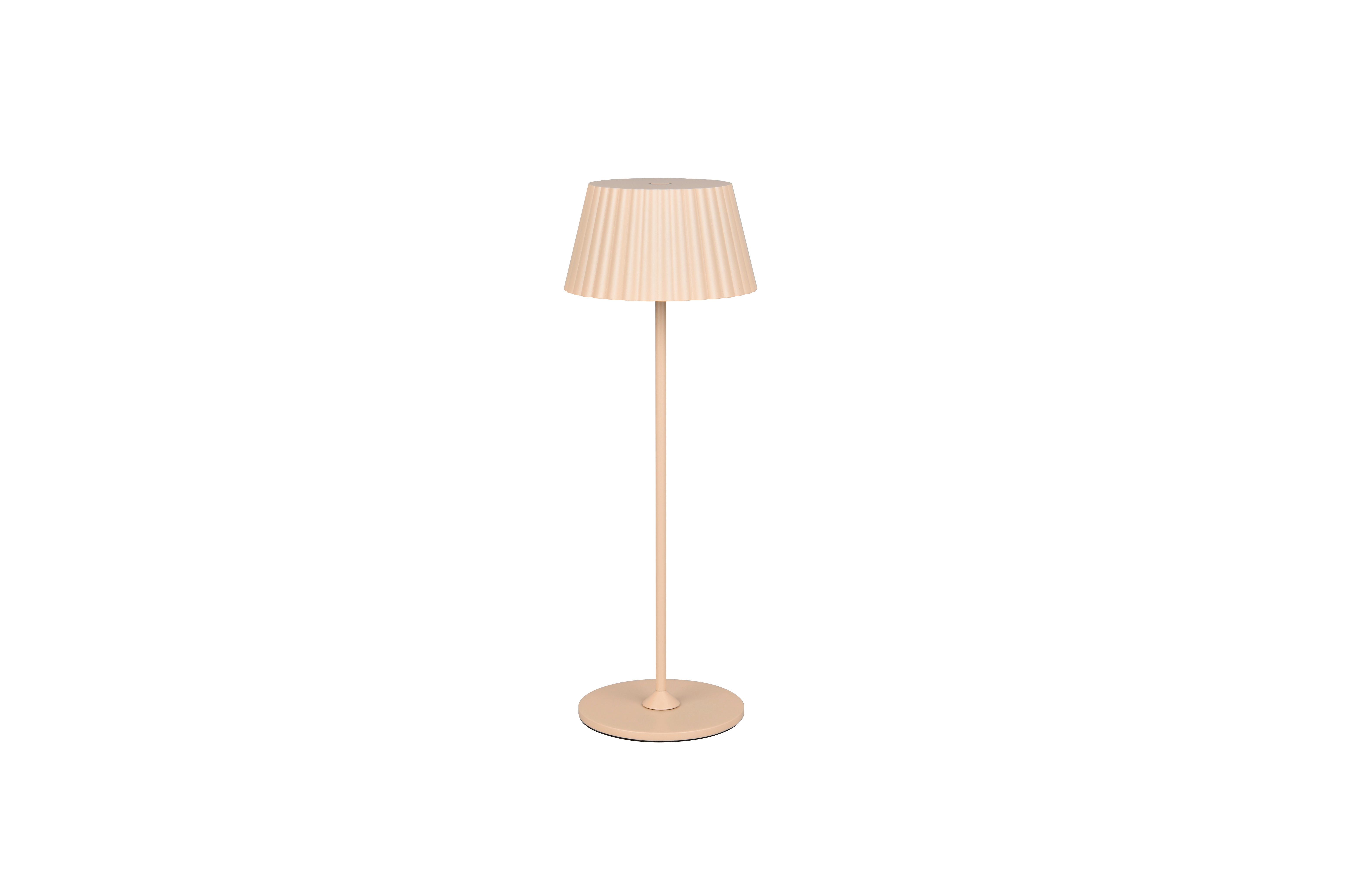 Akku-Tischleuchte Suarez Sandfarben D: 13,5 cm - Sandfarben, Design, Metall (13,5/39,1cm)