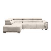 Rohová sedačka GRINALDI, levá, perleťová - černá/perleť, Moderní, textil/plast (206/283cm) - Premium Living