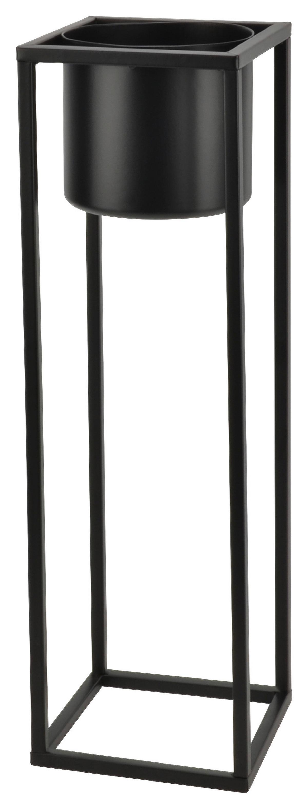 obal na květináč OLE -TOP- - černá, Moderní, kov (15/50/15cm) - Mömax