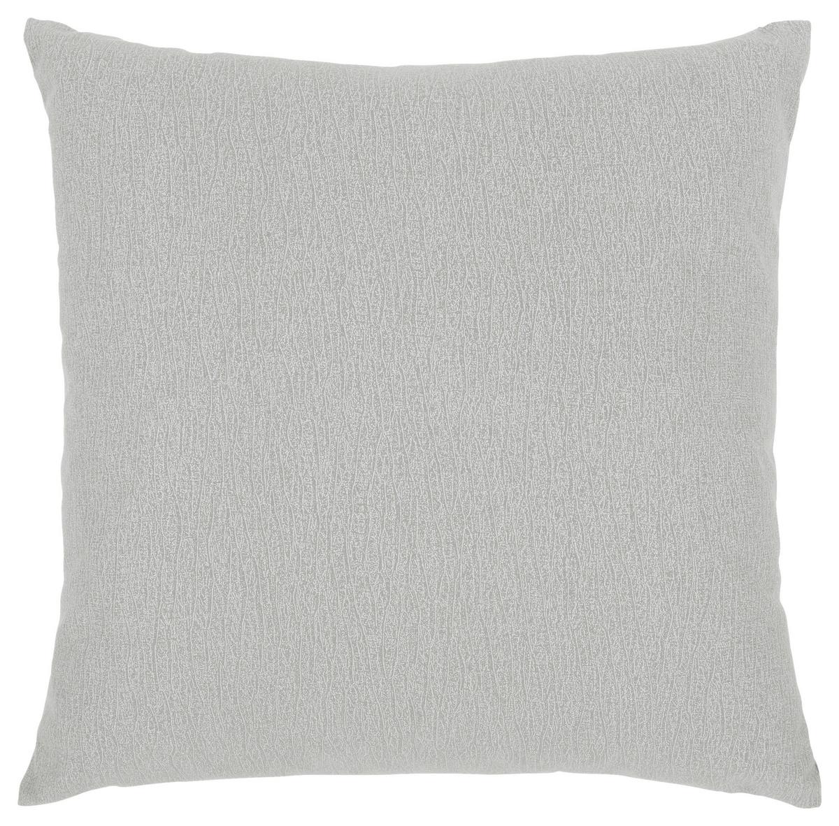 Kissenhülle Joesfina 45x45 Cm In 4 Farben Mit Reißverschluss - Anthrazit/Silberfarben, KONVENTIONELL, Textil (45/45cm)