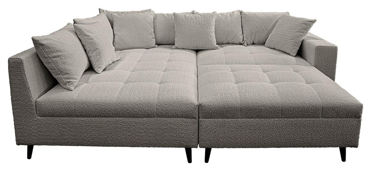 Ecksofa Pruno Dunkelgrau S: 174x247 Cm - Dunkelgrau/Schwarz, Design, Textil (174/247cm) - MID.YOU