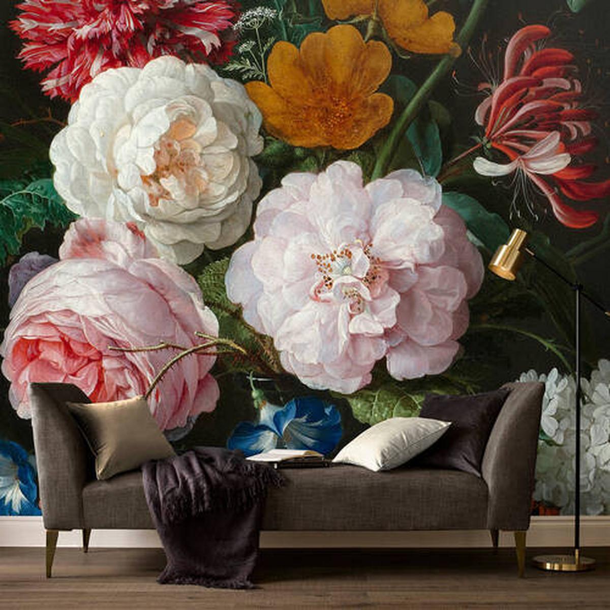 Fototapete Nicky Flowers - Multicolor, Basics, Papier/Kunststoff (300/280cm)