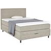 Boxspringbett Mit Topper & Bettkasten 140x200 Kleopatra - Taupe, KONVENTIONELL, Holz/Holzwerkstoff (140/200cm) - Ondega