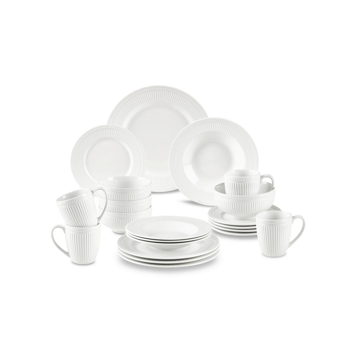 Kominovaný servis 20 - dielna pre 4 osoby - biela, Konventionell, keramika (32.5/28/28cm) - Mömax