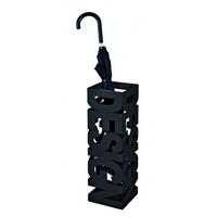 STOJAN NA DEŠTNÍKY DESIGN - černá, Moderní, kov (16/48/16cm)