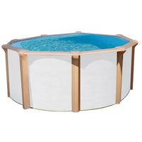 Stahlwandpool rund Steely De Luxe mit Pumpe D: 360 cm - Braun/Weiß, Basics, Kunststoff (360/132cm)