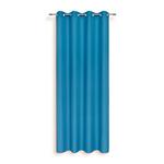 Vorhang Mit Ösen Isolde B: 140cm, Blau - Blau, KONVENTIONELL, Textil (140/245cm) - Ondega