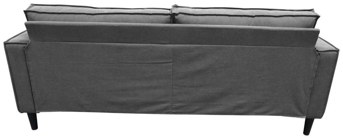 3-Sitzer-Sofa Beluna Hellgrau B: 198,5 cm - Hellgrau/Schwarz, Basics, Textil (198,5/84/83cm) - P & B