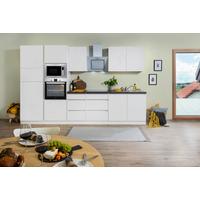 Küchenblock Lorena Küchenblock 335 cm - Graphitfarben/Weiß, Basics, Holzwerkstoff (335cm) - Respekta