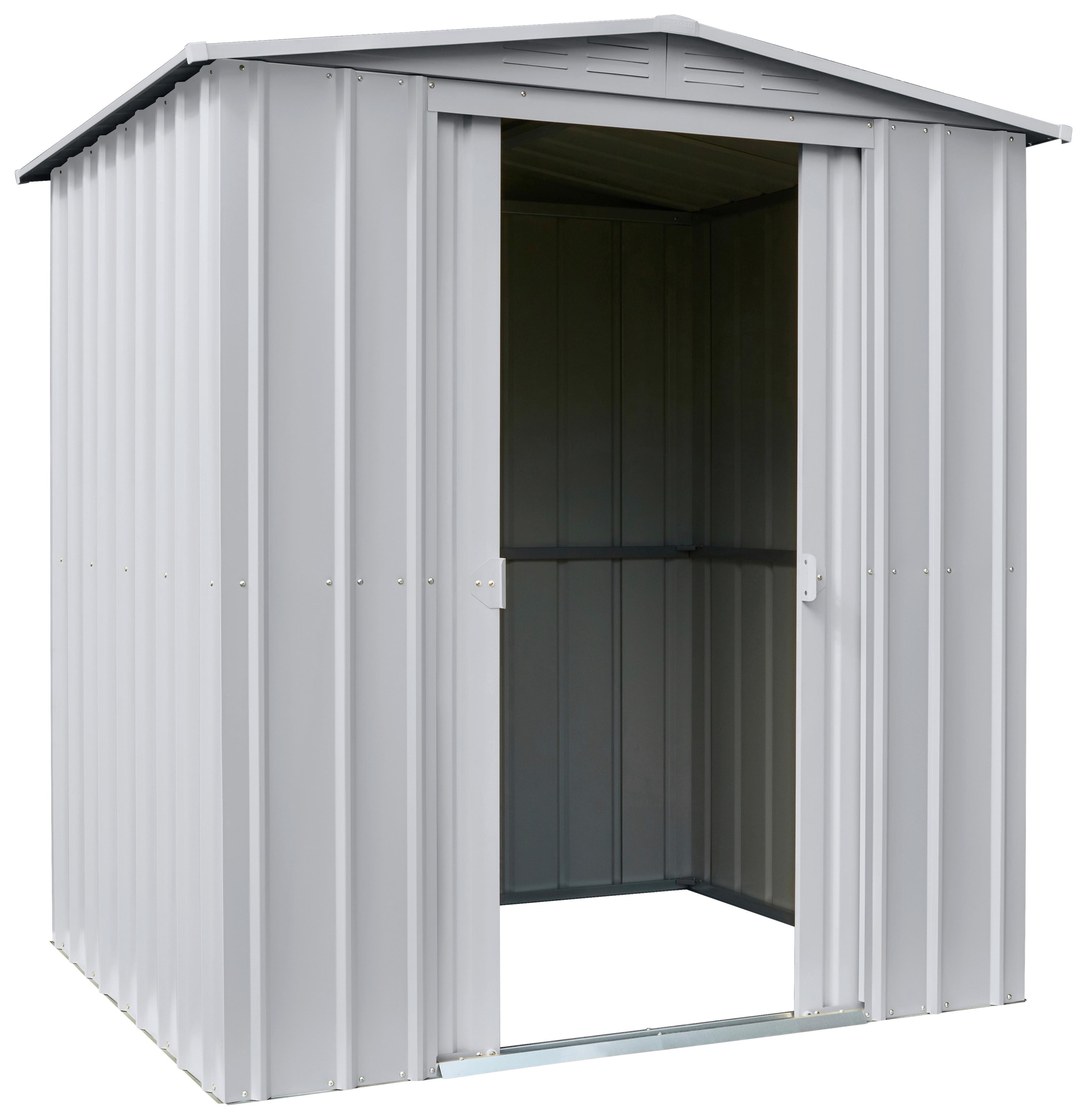 Gerätehaus Ohne Boden 184x193x154 - Silberfarben, Basics, Metall (184/193/154cm)