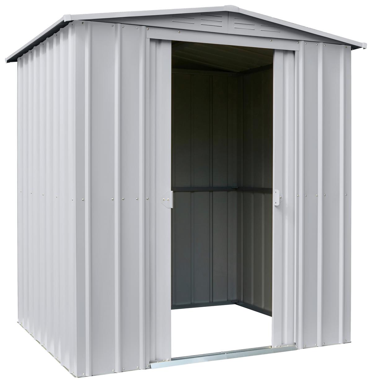 Gerätehaus Ohne Boden 184x193x154 - Silberfarben, Basics, Metall (184/193/154cm)