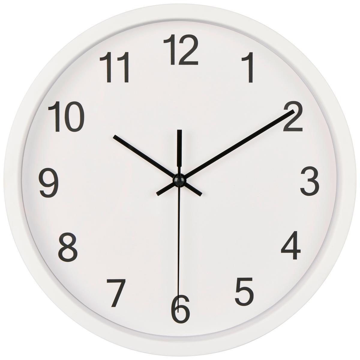 Wanduhr Bounty - Schwarz/Weiß, Design, Glas/Kunststoff (25/4,2cm) - Luca Bessoni