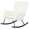 Schaukelstuhl Cremona Beige B: 71 Cm - Beige/Schwarz, MODERN, Holz/Textil (71/93/91cm) - Livetastic