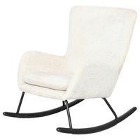 Schaukelstuhl Cremona Beige B: 71 cm - Beige/Schwarz, MODERN, Holz/Textil (71/93/91cm) - Livetastic