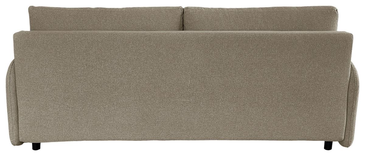 Schlafsofa Mit Bettkasten Vero Beige B: 206 Cm - Beige/Schwarz, Design, Textil (206/88/93cm) - MID.YOU