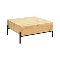 Konferenčný stolík JASMINA farby dubu - čierna/farba duba, Modern, kov/drevo (85/80/37cm) - Bessagi Home