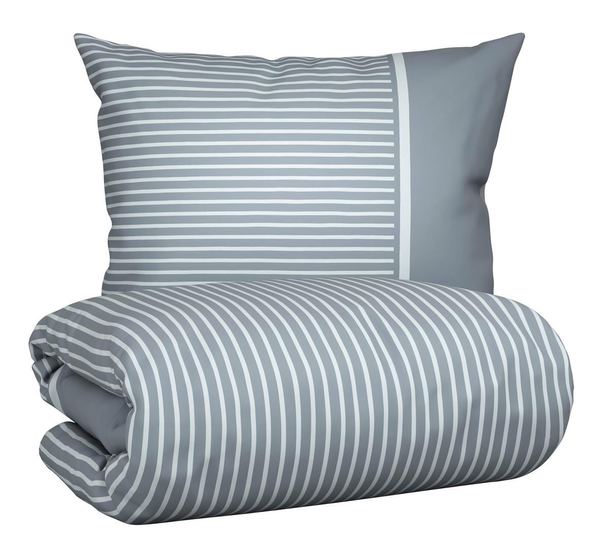 POVLEČENÍ Johannes, 70X90/140X200 cm - šedomodrá, Konvenční, textil (140/200cm) - Mömax