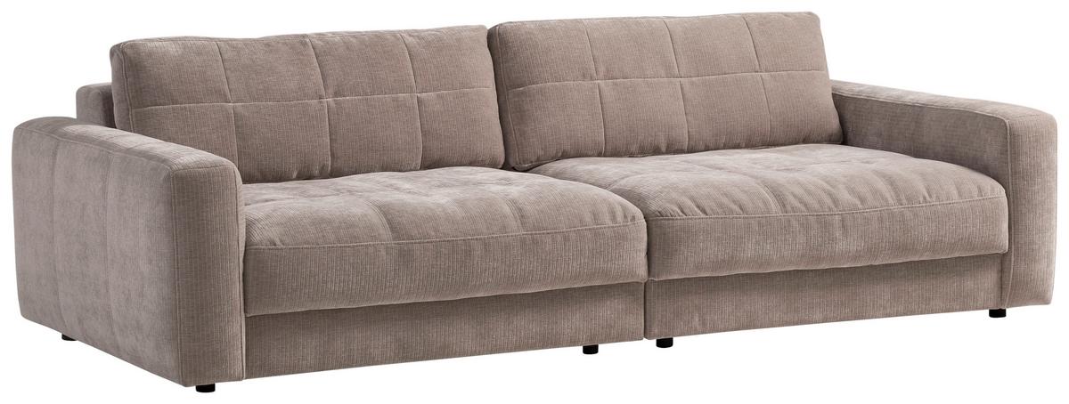 Bigsofa Be Comfy - Silberfarben/Schwarz, MODERN, Textil (264/83/126cm) - Trendmanufaktur