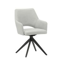 STUHL Asher Grau, B: 54,5 cm - Schwarz/Grau, MODERN, Textil/Metall (54,5/85/61,5cm) - MID.YOU